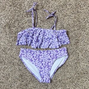 Purple Floral Bikini Set